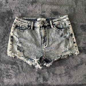 KanCan Light Wash Distressed Jean Shorts